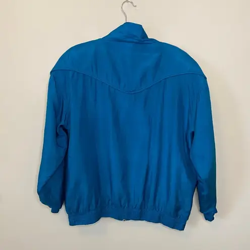 EVR Blue Silk Vintage Tracksuit Set Size XL 80s