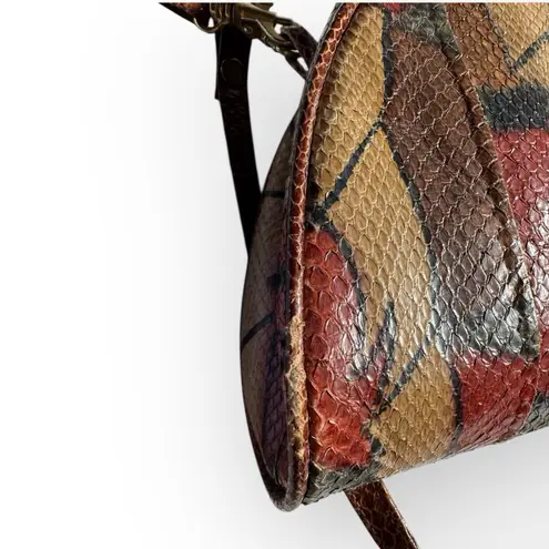 Vintage Snakeskin Purse Brown