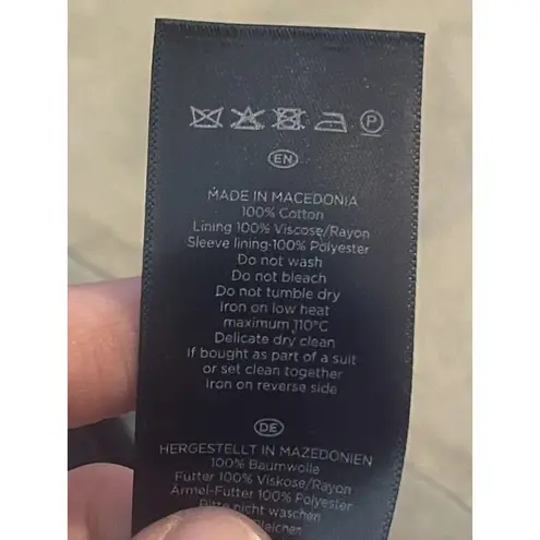 Hobbs London Womens Blazer Jacket Sz 6 Melonie Textured White Trim Cropped