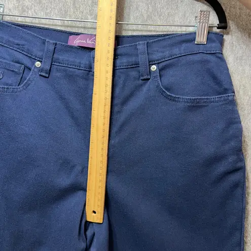 Gloria Vanderbilt Amanda Pants High Rise Tapered Leg Jeans Navy Blue Size 10