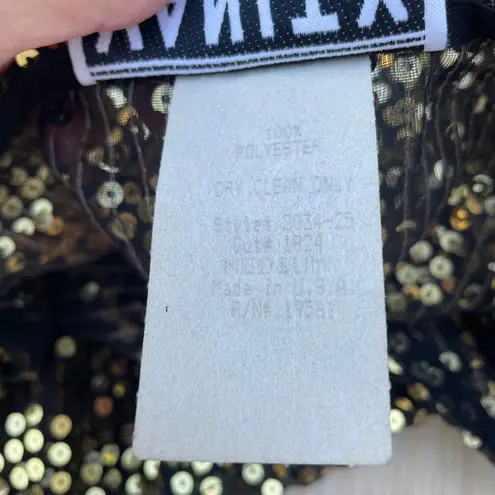 Vanity 80s VTG vintage gold sequin empire waist tunic blouse size M medium NWT