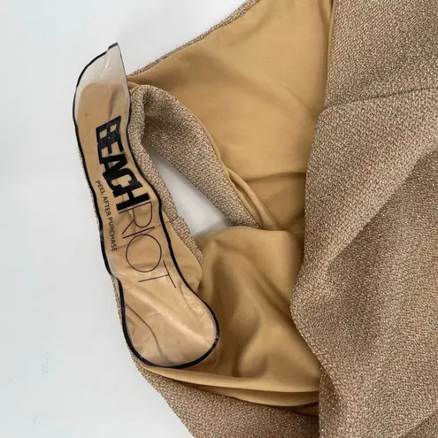 Beach Riot Swimsuit Size Medium Celine One Shoulder Cutout One Piece Gold NWOT