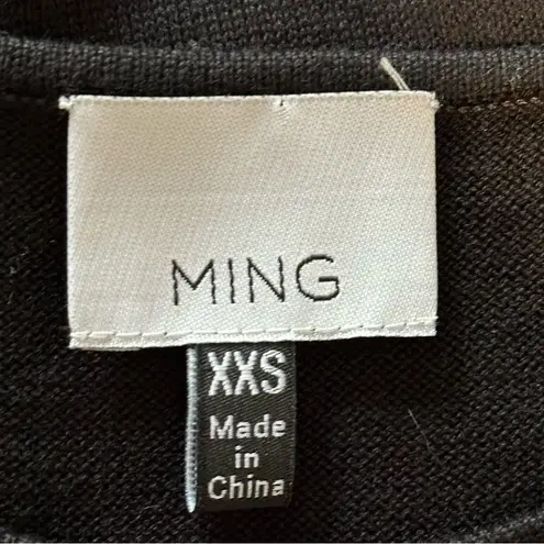 Ming Wang Toula Blue White Graphic Knit Shirt Sz XX Small