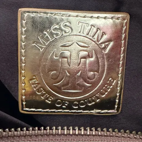 Miss Tina Caged Beast Gold Leather Handbag