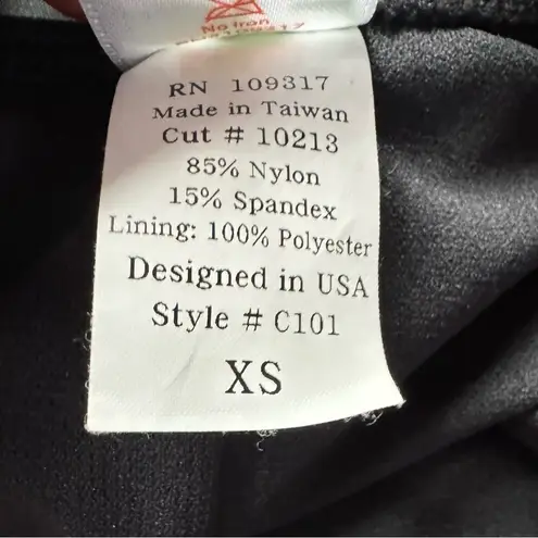 Swim Systems Onyx Black Lace Up Halter Tie Neck One Piece Swimsuit Size XS New