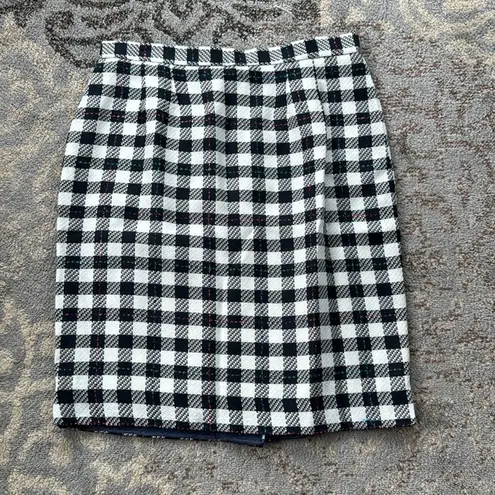 Vintage Rafael Linen Blend Plaid Skirt, Blazer & Purse Set Black White 16