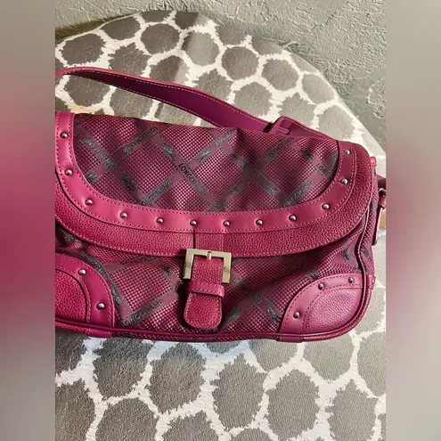 Longchamp  Pink Shoulder Bag with Studded Flap like new-excellent condition