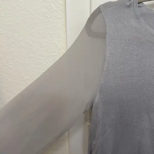 Worthington  Sheer Gray Top size medium, NEW