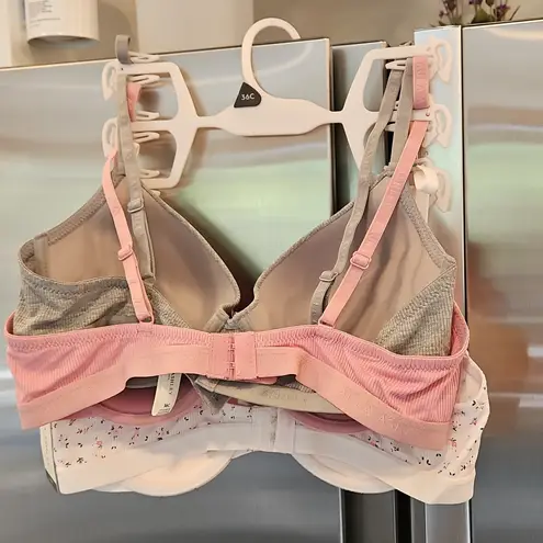 Laura Ashley ππ 3 Pack Super Soft Comfort Push Up Bras ~ Multi-Color 36C NWT