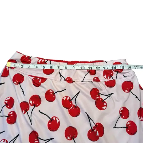 JoFit Pink Red CHERRIES Print GOLF TENNIS PICKLEBALL Activewear Skort Large