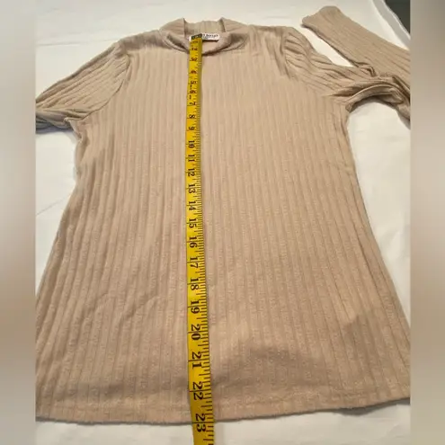Project Social T Revolve, , Bree Ribbed Long Sleeve turtleneck in Tan,size Medium
