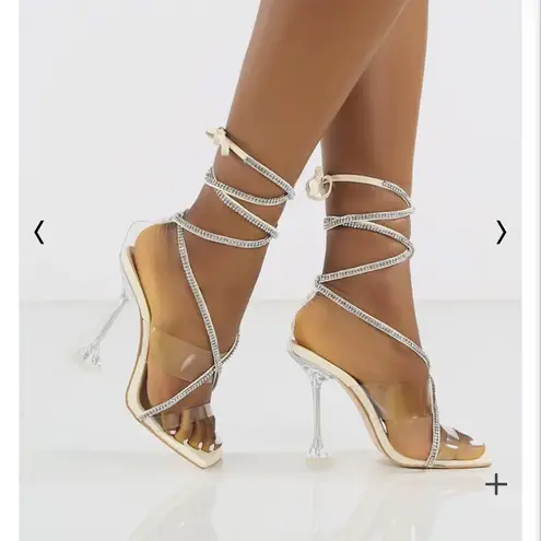 MOVING SALE NIB Public Desire Kim rhinestone heel