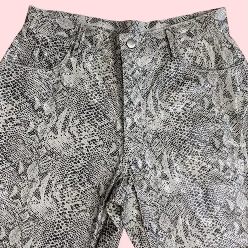 Vintage Y2K Snake Skin Pants Size 5/6 Gray