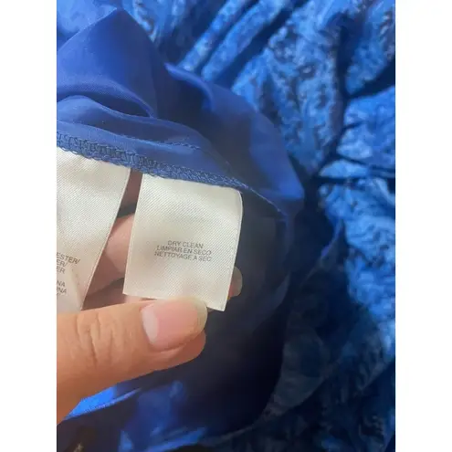 Jones Wear Dress Multiplayer Ruffled Blue Sleeveless Maxi Dress sz 10 hippie