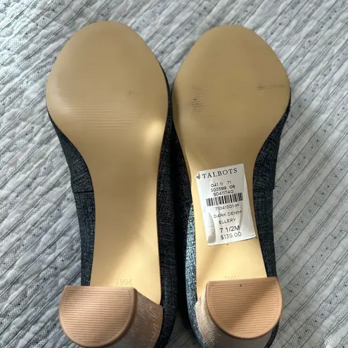 Talbots Like New  Jean And Wood look Heels 7.5M