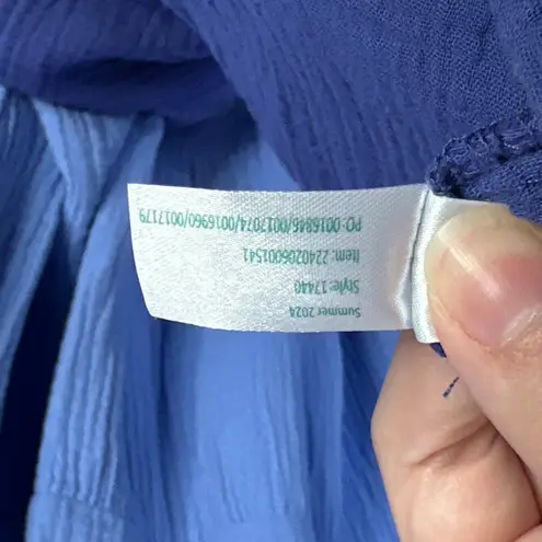 Marine layer Corinne Sleeveless Double Cotton Maxi Dress Navy Dip Dye Small 2024