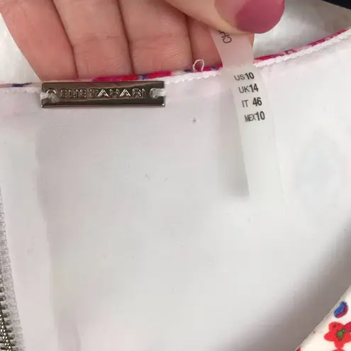 Elie Tahari  emory‎ floral sheath dress w/ beading