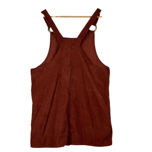 Full Circle Trends Pinafore Dress Womens XL Rust Brown Cotton Cottagecore Farm