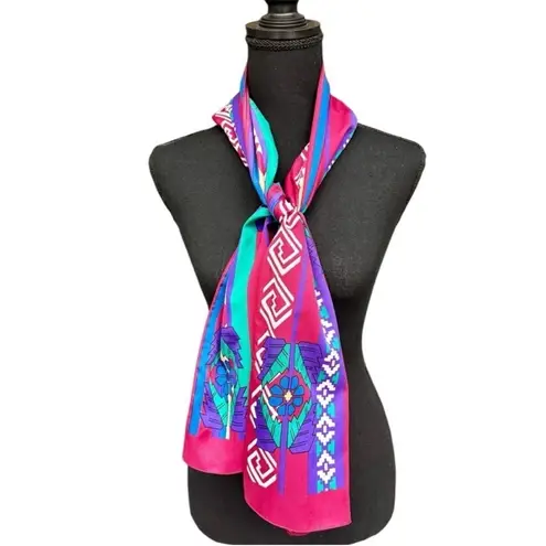 Boho Scarf Bundle – Multicolor Tribal, Pink Floral Crinkle, Rainbow Watercolor