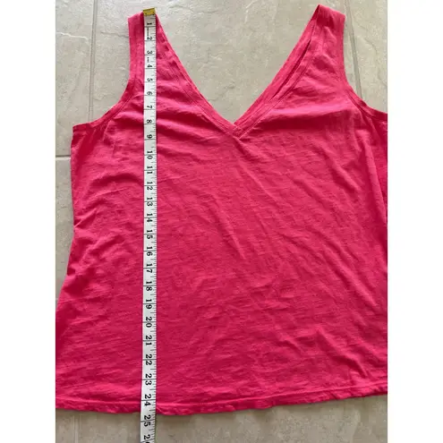 Boden Shirt Womens Large Pink Double V Neck Classic Preppy Minimalist Beachy