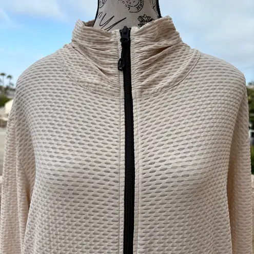 Koral Activewear Bare Knuckle Netz cream zip up athleisure jacket size M medium