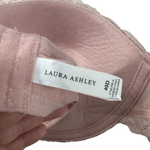 Laura Ashley Pink Lace Nylon Blend Stretch Underwire Bra Women's 40D