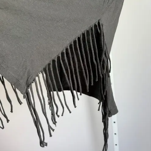 Bershka Lonely Roads Desert Graphic Fringe T-Shirt Women's Medium