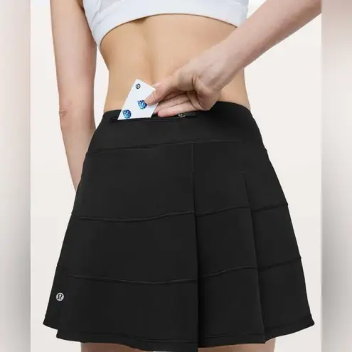 Lululemon  Pace Rival Skirt 4-way Stretch 15” Black Skort Size 12 Tall