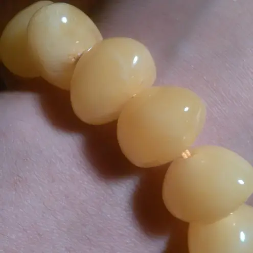 Lab Created Light Amber Nuggets Stretch Bracelet