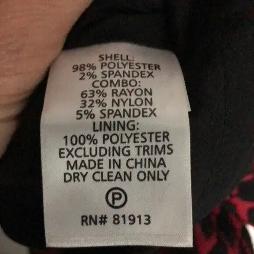 Tracy Reese Plenty by Red Black Sonia jacquard sheath dress Women’s Size 6