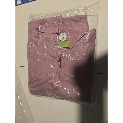 Ashleigh Morgan Women's Pink Mauve Silk Button Down Hi