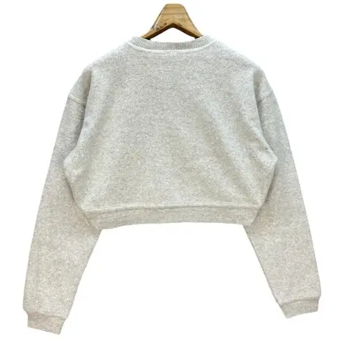 Rare Vintage Levi’s Original Logo Crop Sweatshirt Gray 90s Retro Streetwear Lg