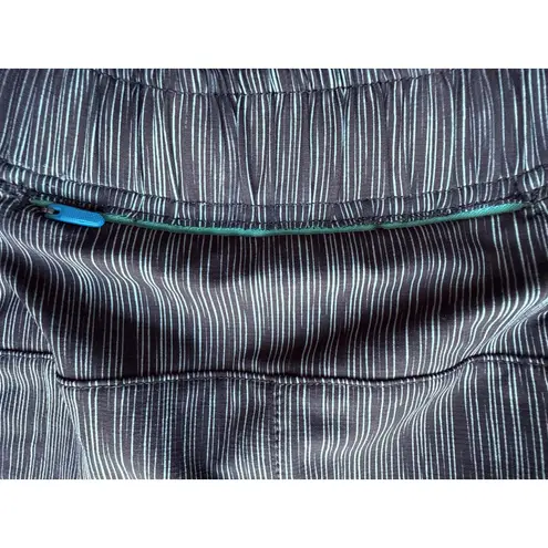 Janji Black Teal Transit Tech Running Shorts Women’s Size Medium Athletic