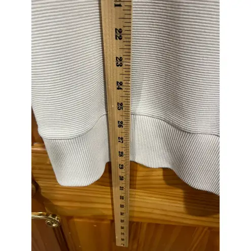 Varley  Manning Ivory Womens Ribbed Side Zip Sweatshirt Size XS