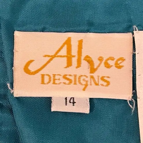 Alyce Paris Vtg Y2K Alyce Designs Long Formal Sequined Beaded Prom Homecoming Dress Sz M/L