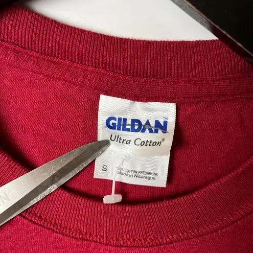 Gildan Jackson Hole Wyoming T Shirt Vintage Y2K Adult Red Small S Deer Graphic Tee Logo