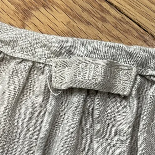 CP Shades Dress Size Medium Light Gray Linen Made In USA Beach Coastal Resort