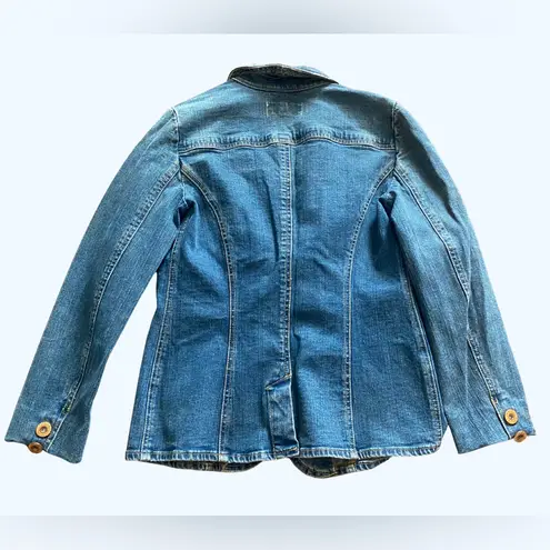 Vintage Levi Strauss Jean Jacket Denim Wash Copper Color Buttons Small Blue