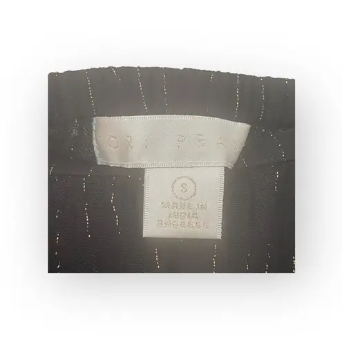 Tori Praver Swimwear š’€Bri Midi Metallic Lurex Thread Wrap Skirt š’€Black š’€Small