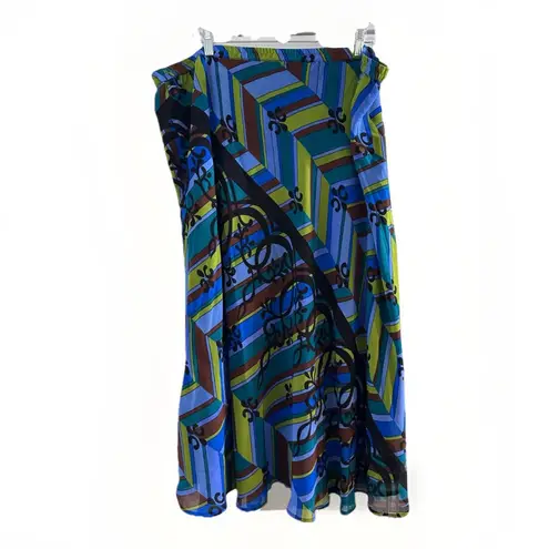 Bob Mackie Modern Design Trendy Painterly Print Pull On Skirt 2X Plus SZ NWT