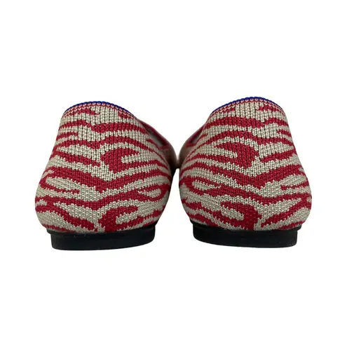 Rothy's Rothy’s The Loafer Women’s 9 Red Zebra Knit Flats Animal Print Limited Edition