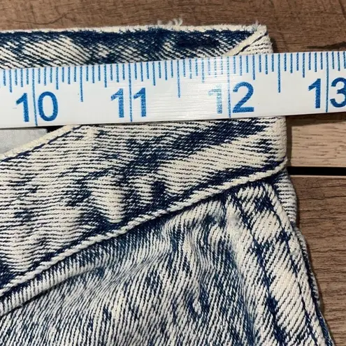 Vintage Pure Jeans Wear Womens High Rise Notched Hem Bow Acid Wash Jeans Blue Sz Size undefined