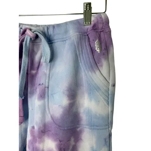 Free People Movement Work It Out Joggers XS Purple Blue Tie Dye Sweatpants