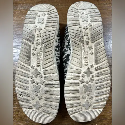 Hey Dude Women's Size 8 Misty Woven Cheetah Grey Slip On Shoes