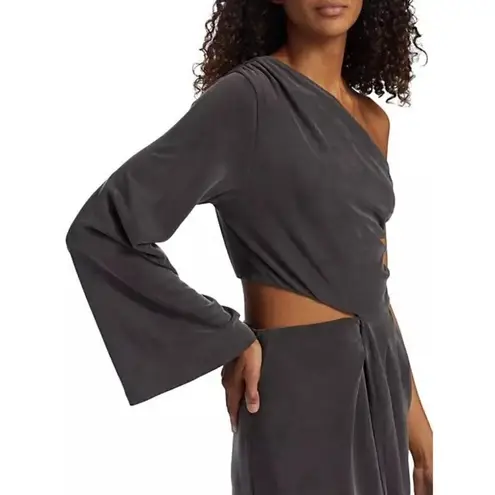 Something Navy One Shoulder Gown in Black Medium Womens Long Maxi Dress