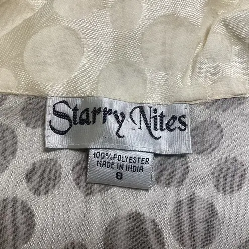 Vintage Starry Nites 2 pc Blouse Set White Size 8