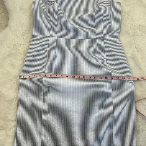 Brooks Brothers Blue & White Seersucker Sheath Dress, 14