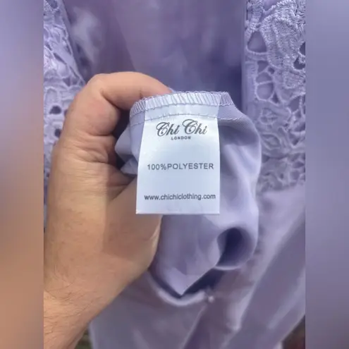 Chi Chi London NWT Dixie Dress size 6 spring wedding guest flutter sleeve