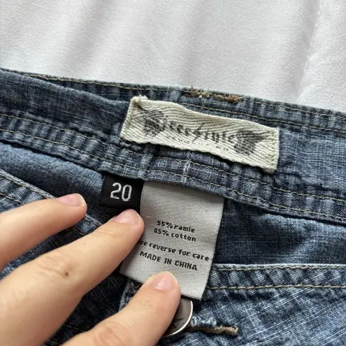 Vintage 90s Y2K Freestyle Low Rise Baggy Denim Jeans Womens Size 20 Grunge Indie Blue