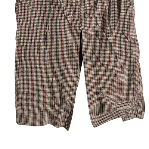 Maje Jaisa Brown Houndstooth Wool Blend Front Slit Midi Skirt Size Small